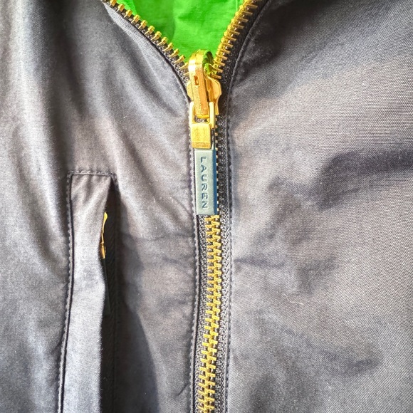 💚💙Lauren Ralph Lauren Reversible Utility Vest Navy Green 90s Preppy Outdoor M - Picture 3 of 9